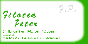 filotea peter business card